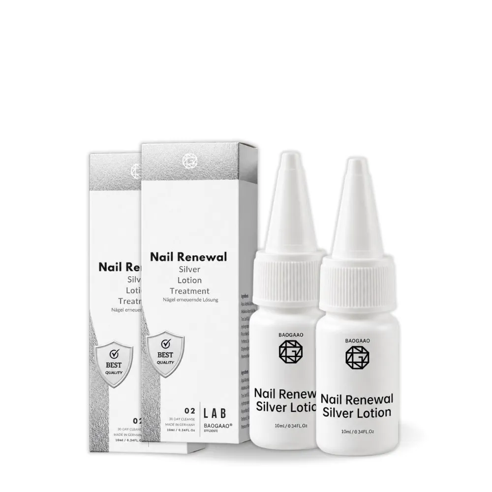 【BAOGAAO】德國微銀指甲更新修護乳10ml 2入組(灰甲問題指甲/淨甲乳/防護/亮甲乳)