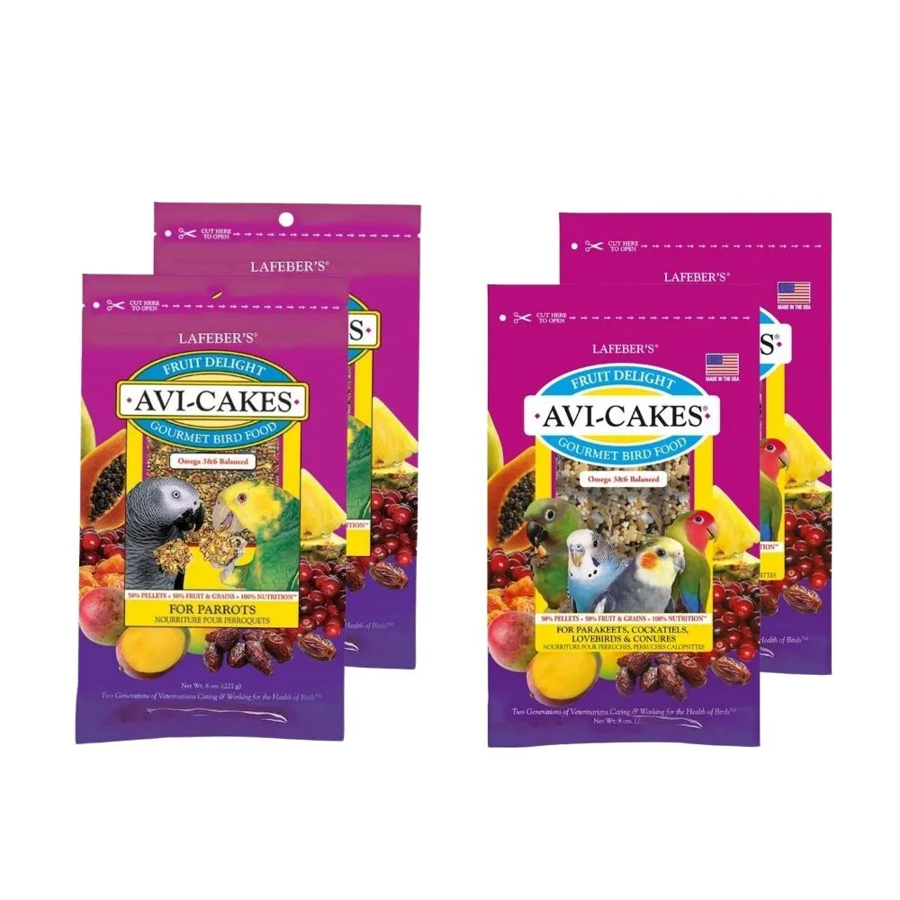 【Lafeber 樂飛寶】歡樂水果脆餅 鳥飼料 鸚鵡飼料 8oz 兩包組