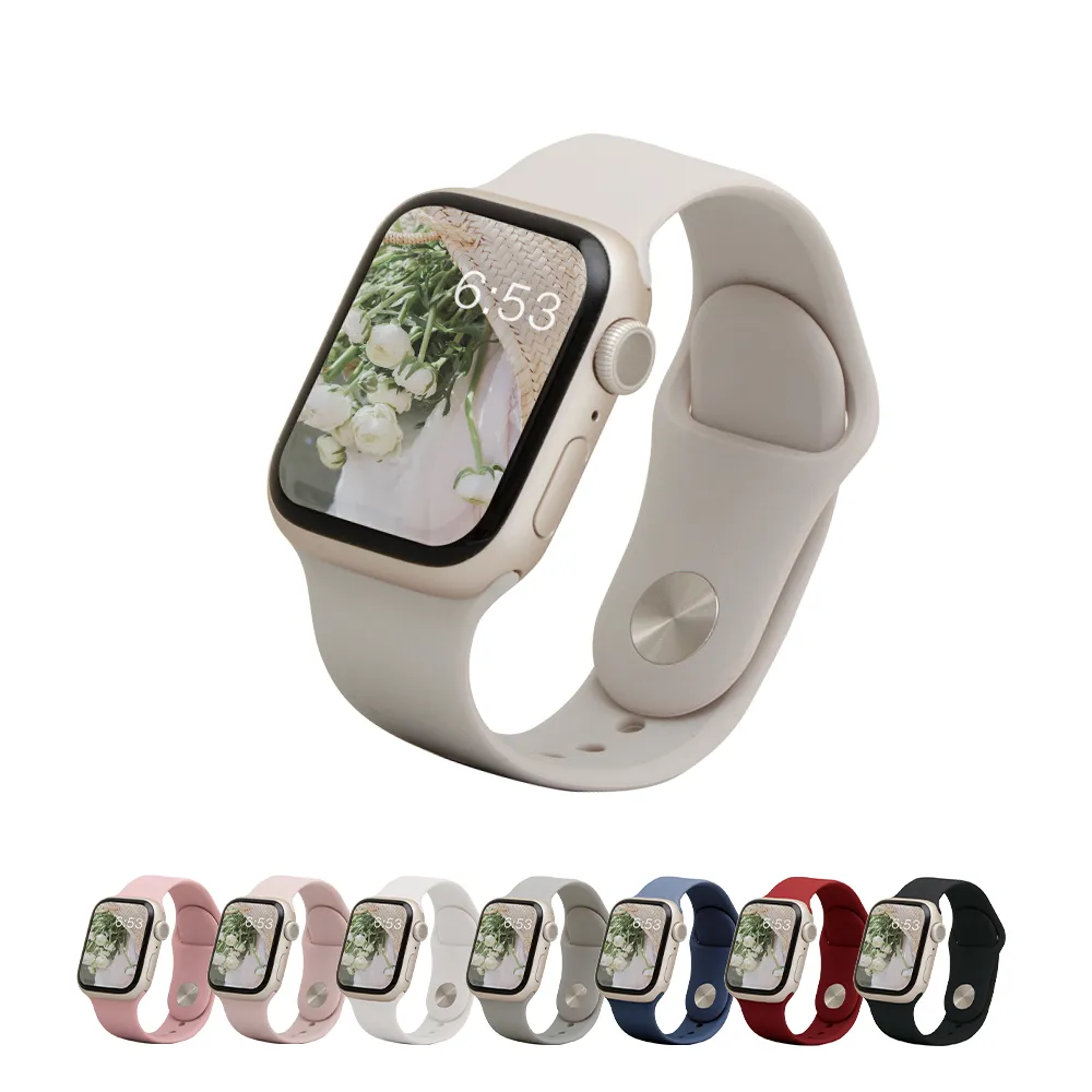 【General】Apple Watch 錶帶S11/10系列 簡約舒適防水矽膠壓扣錶帶(標準款)
