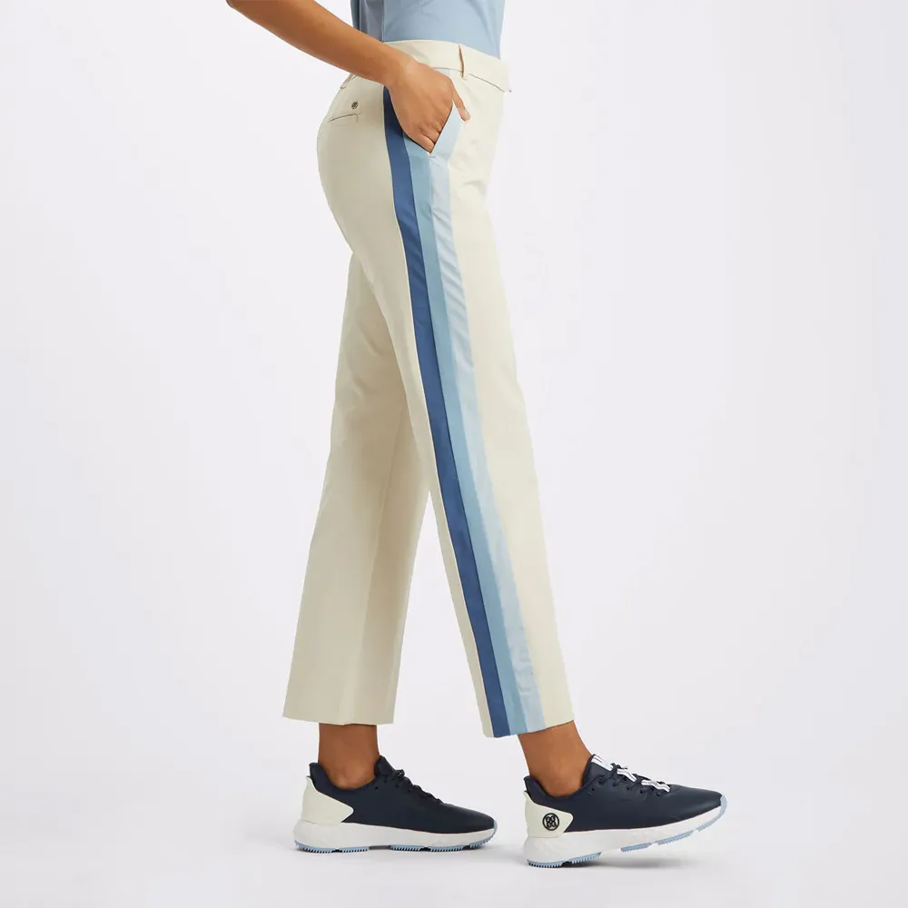 【G/FORE】SIDE STRIPE STRETCH TECHNICAL TWILL TROUSER 女士 高爾夫長褲 米褐色(G4LF23B124-STN)