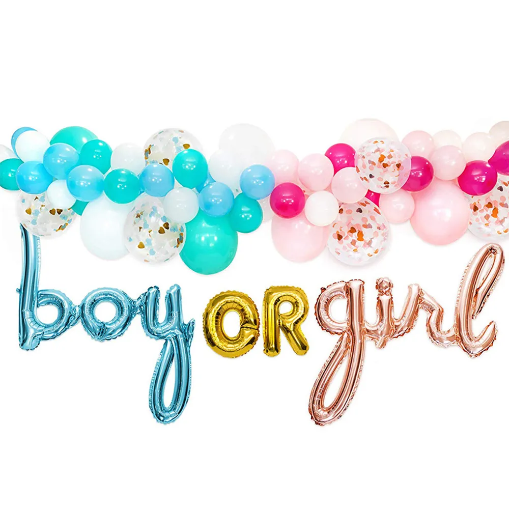 性別揭示BOY or GIRL派對氣球組1組(性別氣球 性別揭示 拍照道具 氣球佈置)