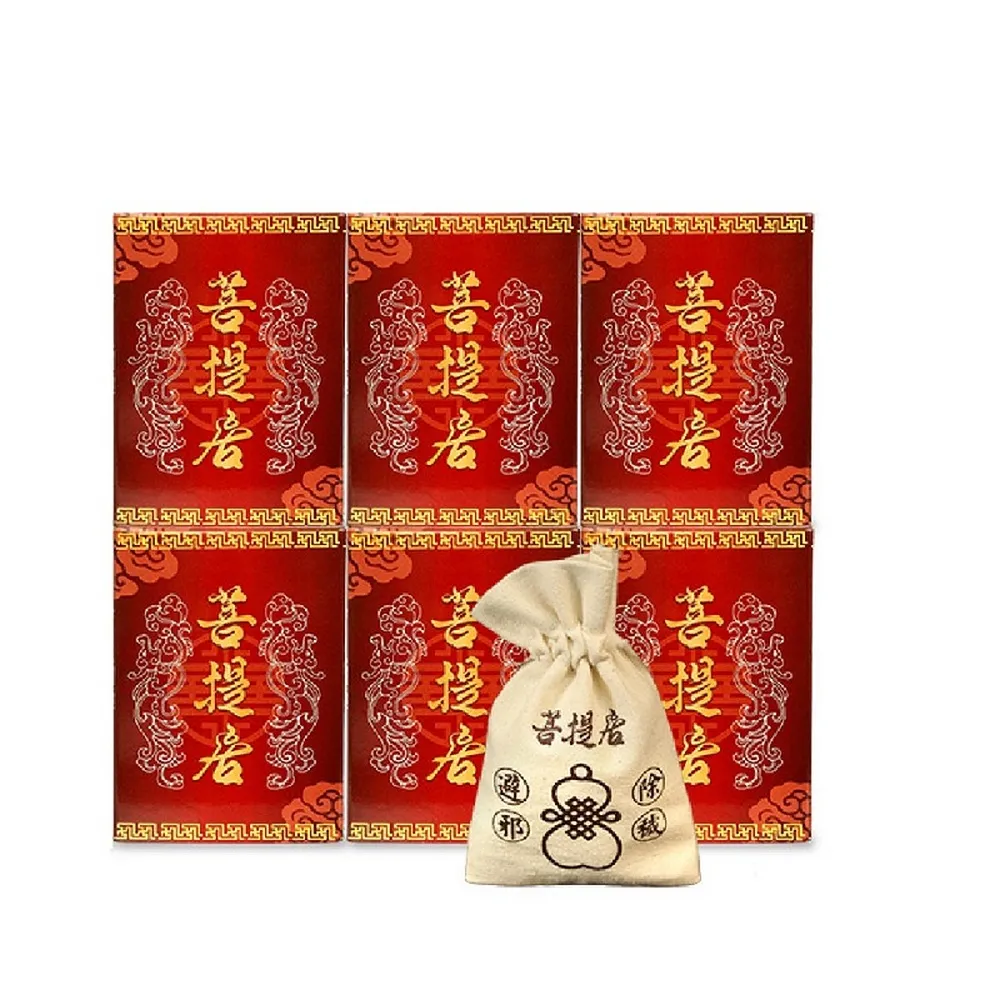 【菩提居】艾草除穢六寶香囊盒裝6入組(獨家草本 提振陽氣)-淨身-中元普渡-保平安