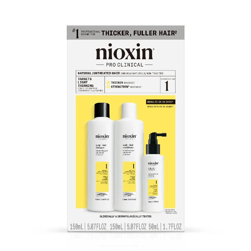 【NIOXIN 耐奧森】官方直營 1號豐髮體驗組(150ml潔髮露+150ml甦活乳+頭皮養護精華50ml)