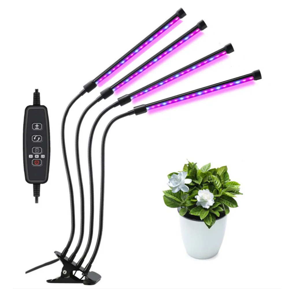 【ROYAL LIFE 皇室生活】LED可定時植物生長燈-四管 2入組(多肉植物燈/水草燈/花卉燈/夾燈/燈條/檯燈)