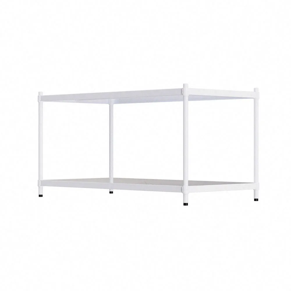 【dayneeds 日需百備】極致工藝 120x60x75cm 烤漆二層架 兩色可選(展示架/儲藏架/收納層架/層架/鐵架)