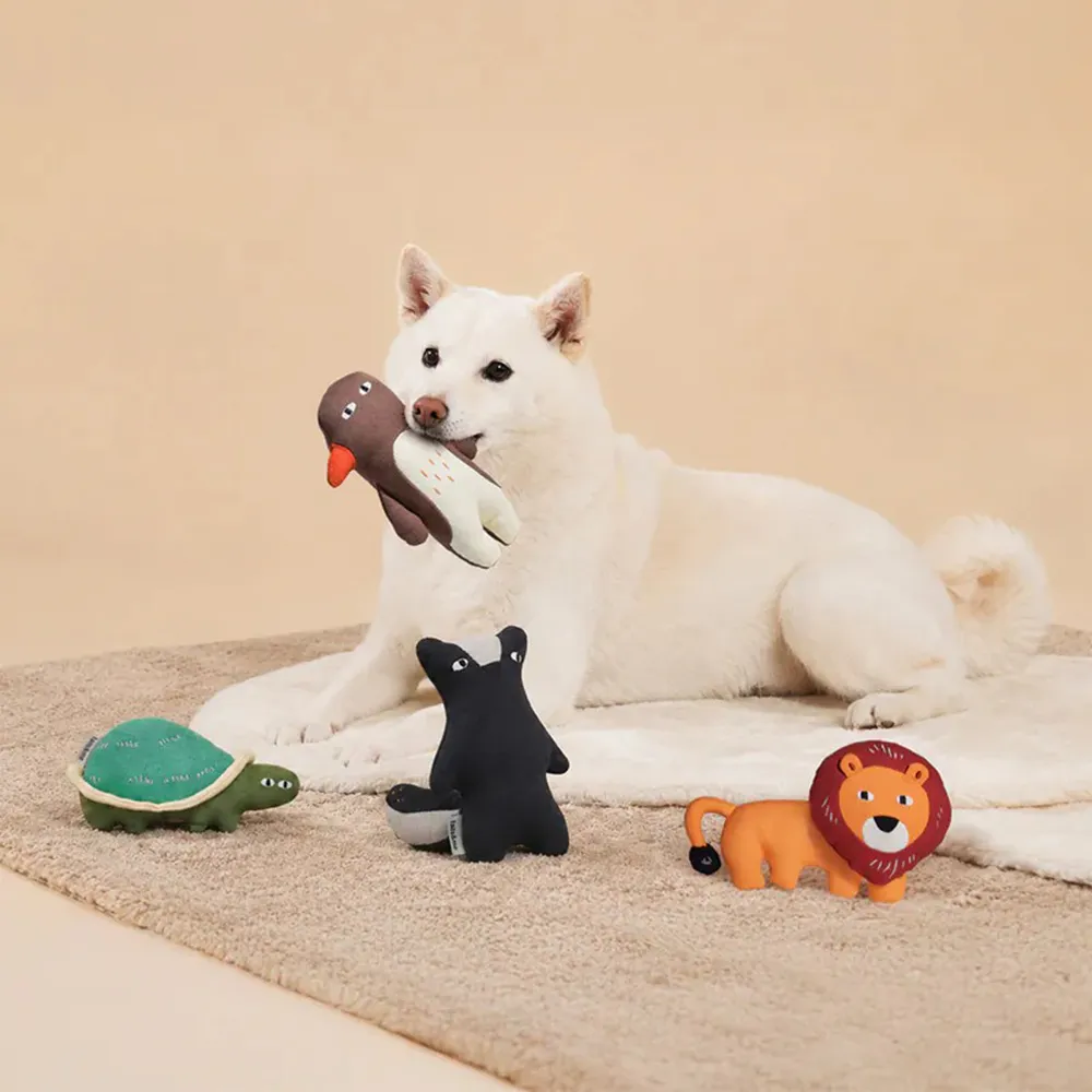 【tails&me 尾巴與我】尾巴毛夥伴 寵物發聲｜響紙玩具*2入組 企鵝  臭鼬 烏龜 (寵物玩具/貓玩具/狗玩具)