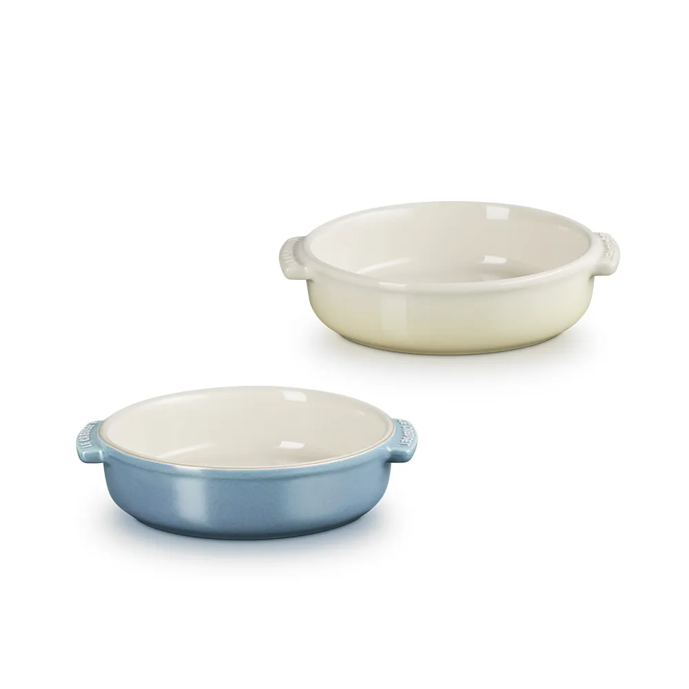 【Le Creuset】瓷器西班牙小菜盤14cm(礦石藍/沙丘白 2色選1)