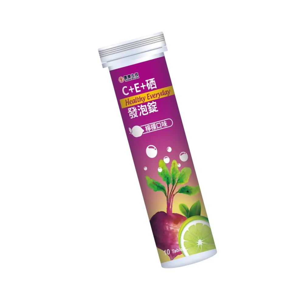 【信東生技】C+E+硒發泡錠-檸檬風味(10錠/瓶)