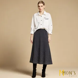 【MON’S】閃鑽包臀針織長裙(直)