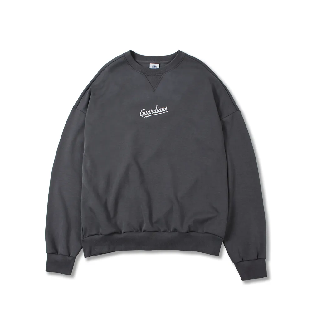 【富邦悍將】寬版電繡大學TEE(鐵灰_M-3XL)