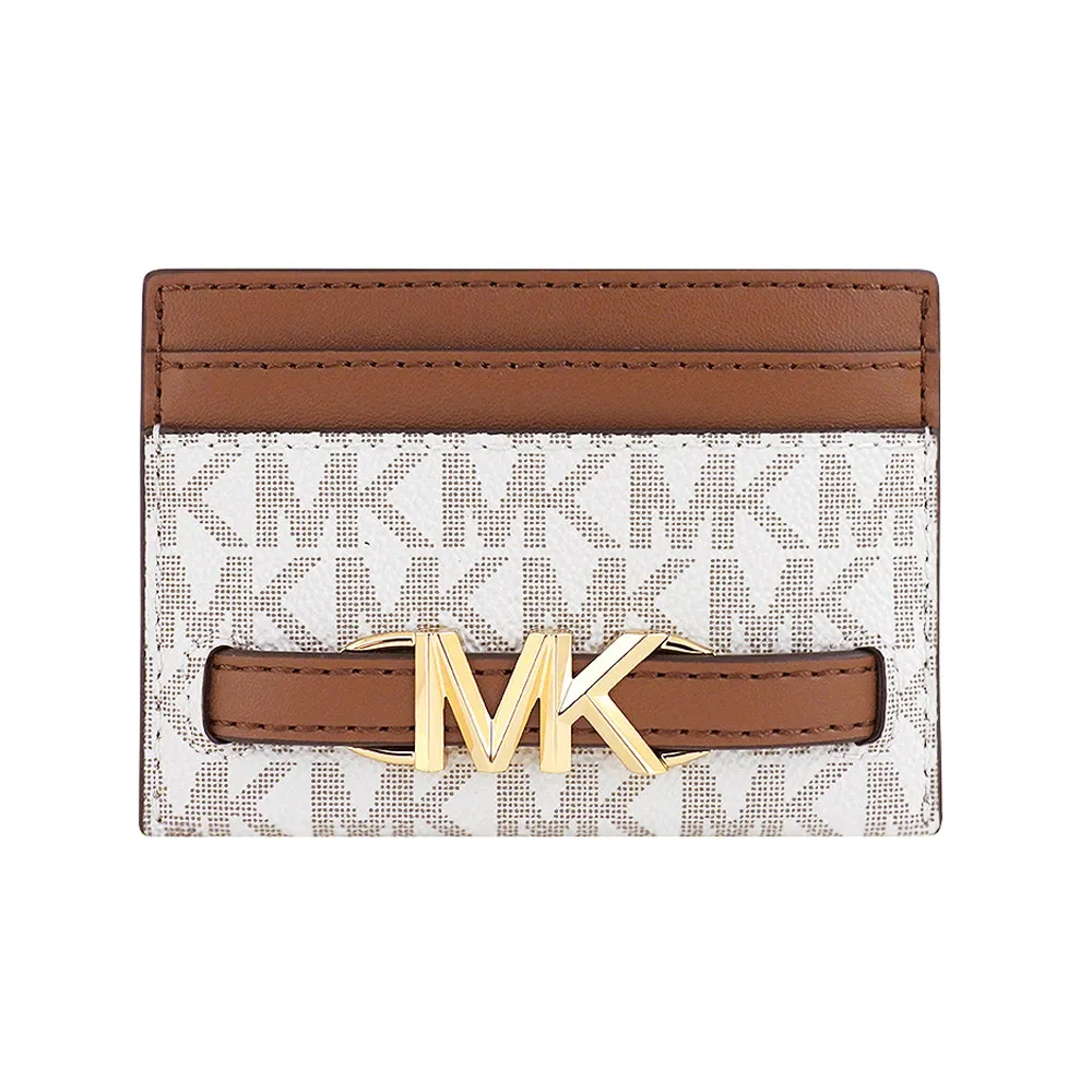 【Michael Kors】Reed LOGO PVC證件名片夾(象牙白色)