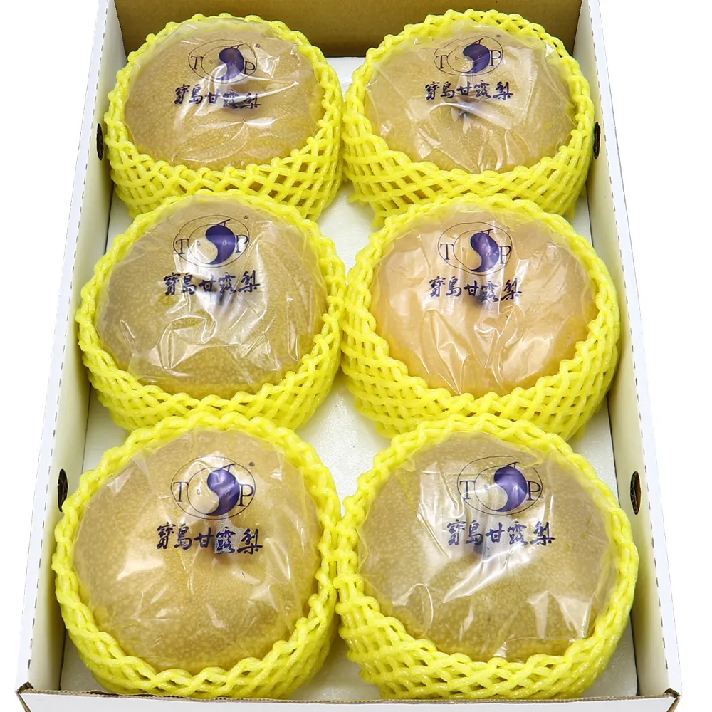 【愛蜜果】台灣寶島甘露梨6顆禮盒X1(約9斤/盒_水梨)