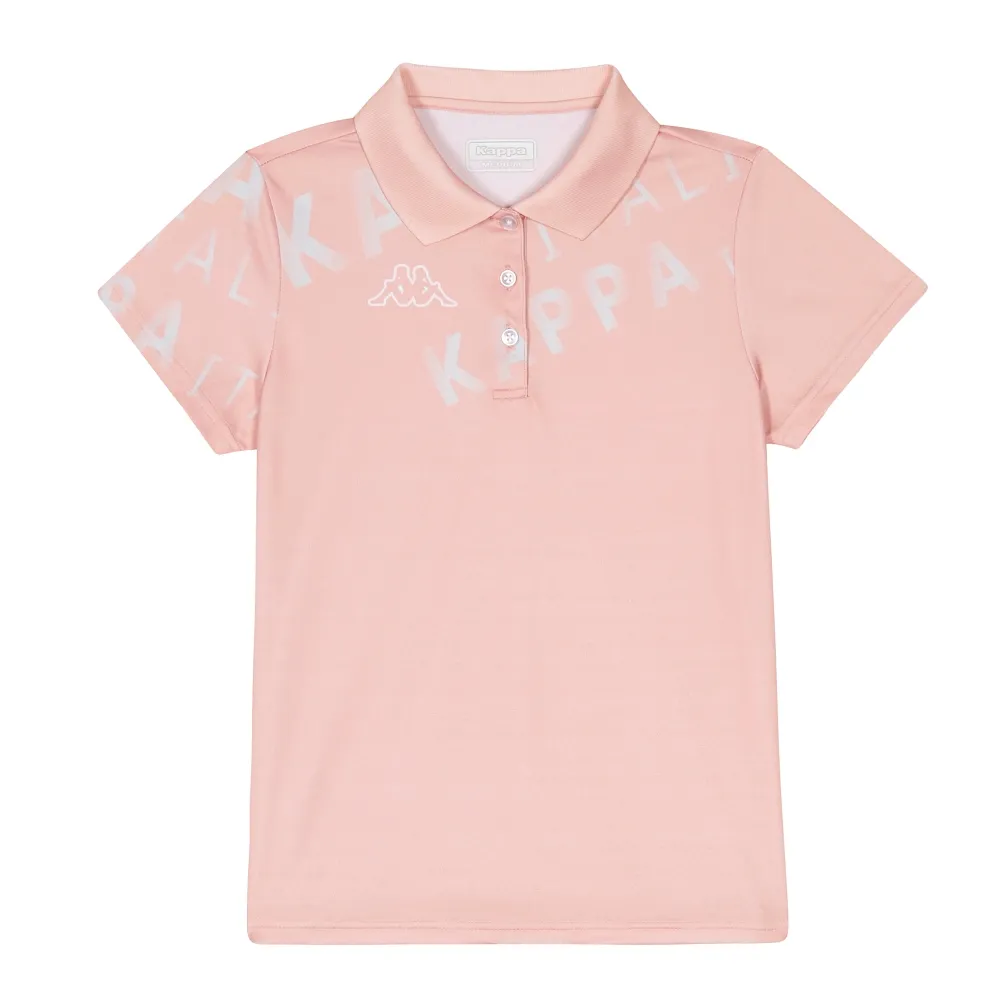 【KAPPA】義大利女吸濕排汗速乾女生POLO衫(玫瑰粉 321H25WW71台灣製)