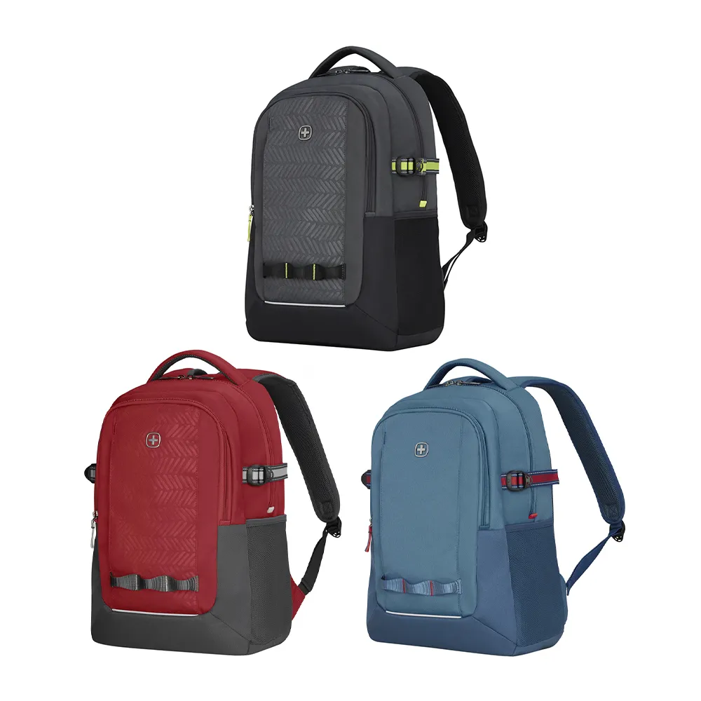 【WENGER 威戈】雙11 Wenger Ryde 16吋電腦後背包 32*47*21 灰/紅/藍(611990/611991/611992)