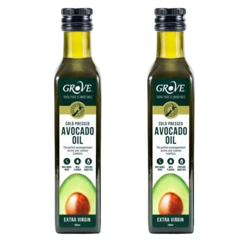【GROVE 克羅福】紐西蘭第一品牌 Avocado Oil 原味酪梨油 頂級冷壓初榨酪梨油 250ml*2瓶雙11