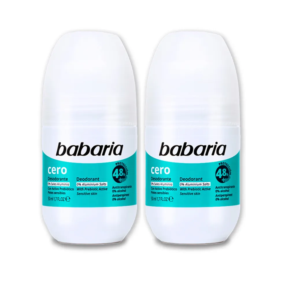 【Babaria】健康無鋁鹽長效體香滾珠瓶50mlx2入(總代理公司貨)