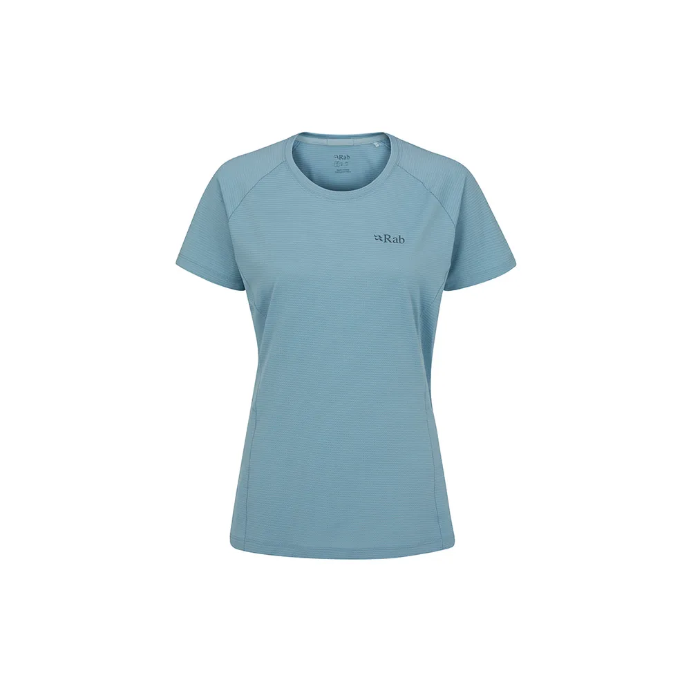 【RAB】Sonic Tee Wmns 短袖透氣排汗衣 女款 堡壘灰 #QBL02