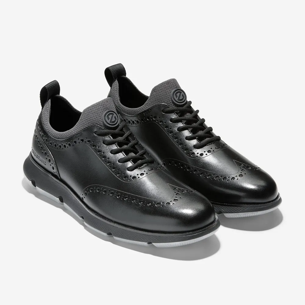 【Cole Haan】4.ZG OX 翼尖牛津鞋 男款寬楦 純粹黑 (C33452)