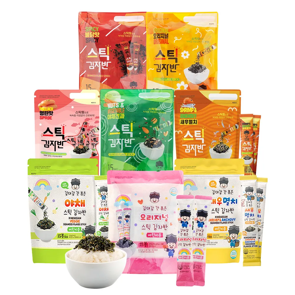 【韓味不二】海苔酥隨手包10G*15入/包(兒童蔬菜/兒童原味/兒童蝦鯷魚/辣味/原味/堅果蔬菜/蝦子鯷魚/明太子)