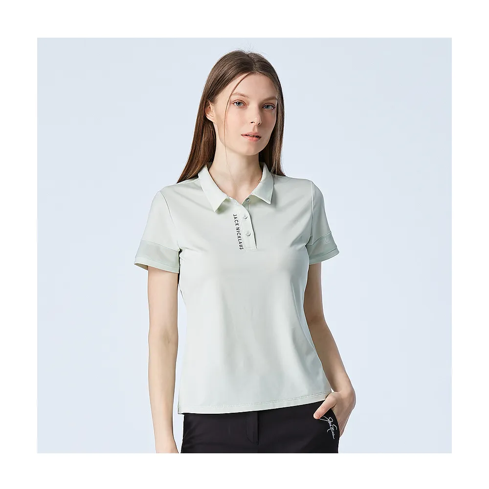 【Jack Nicklaus 金熊】GOLF女款彈性吸濕排汗高爾夫球/POLO衫(綠色)