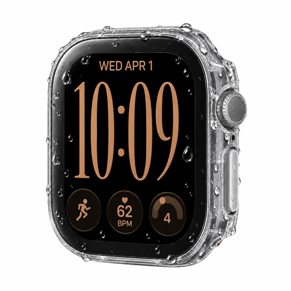 【Casestudi】AppleWatch 12 42mm 鋁合金/鈦金屬機型 Waterproof 防水透明玻璃錶殼 (42mm Watch 12)