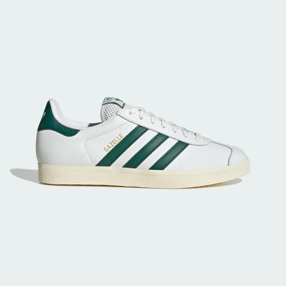 【adidas 愛迪達】休閒鞋 男鞋 運動鞋 皮革 三葉草 GAZELLE 白 JH5397(8919)