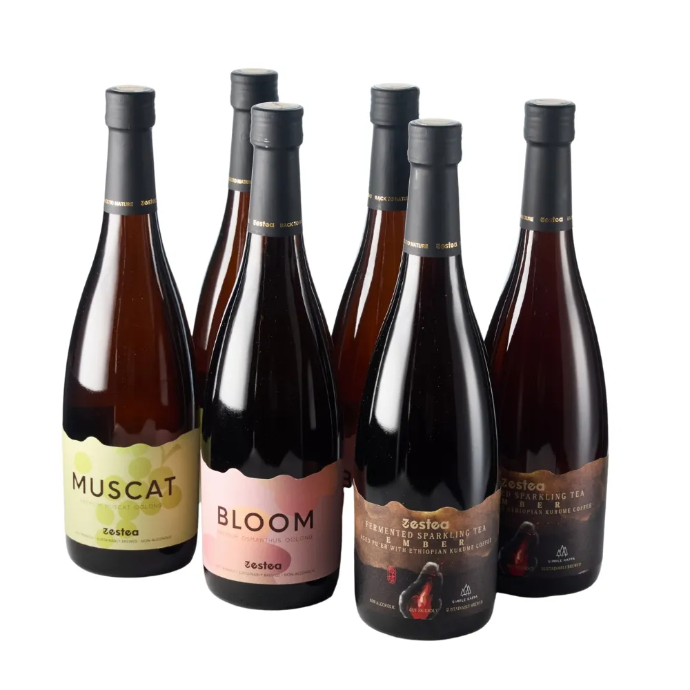 【Zestea Kombucha】回歸自然 - 綜合口味組合(無酒精微氣泡香檳、聚餐最佳選擇、零酒精)