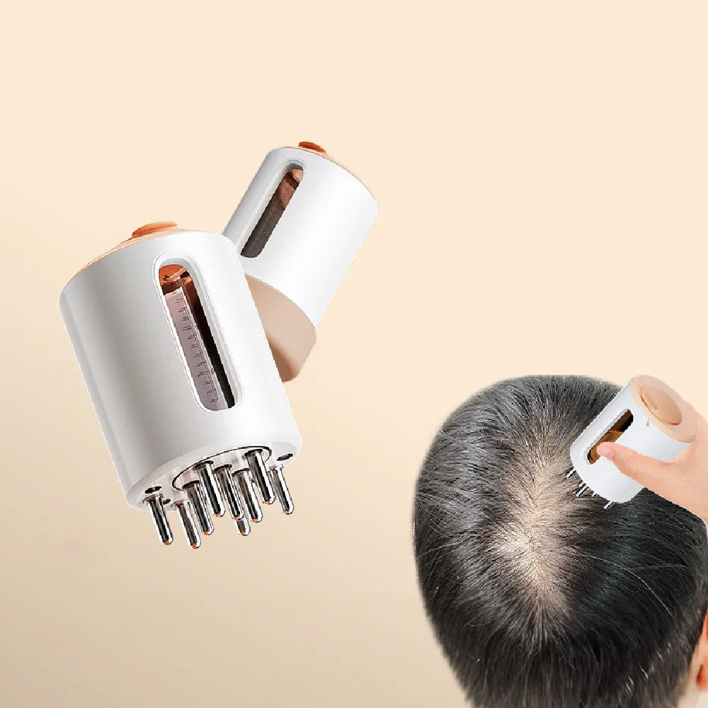【禿頭救星】電動頭皮上藥器(紅光 頭部☆珠 按摩儀 按摩器 震動器 導液梳 給藥器 頭皮護理 毛囊)