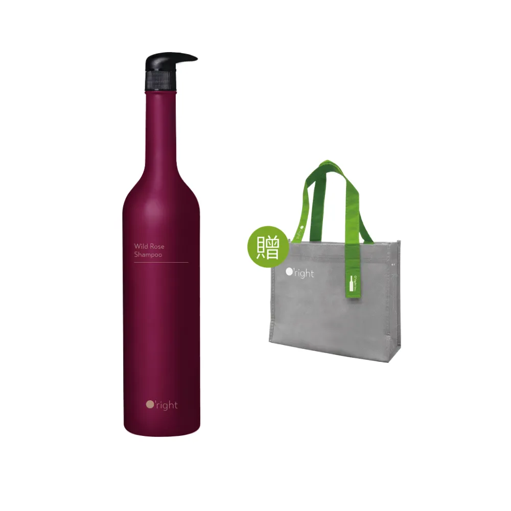 【O’right 歐萊德】曠野玫瑰洗髮精1000ml(漂染燙髮質專屬/柔順修護)