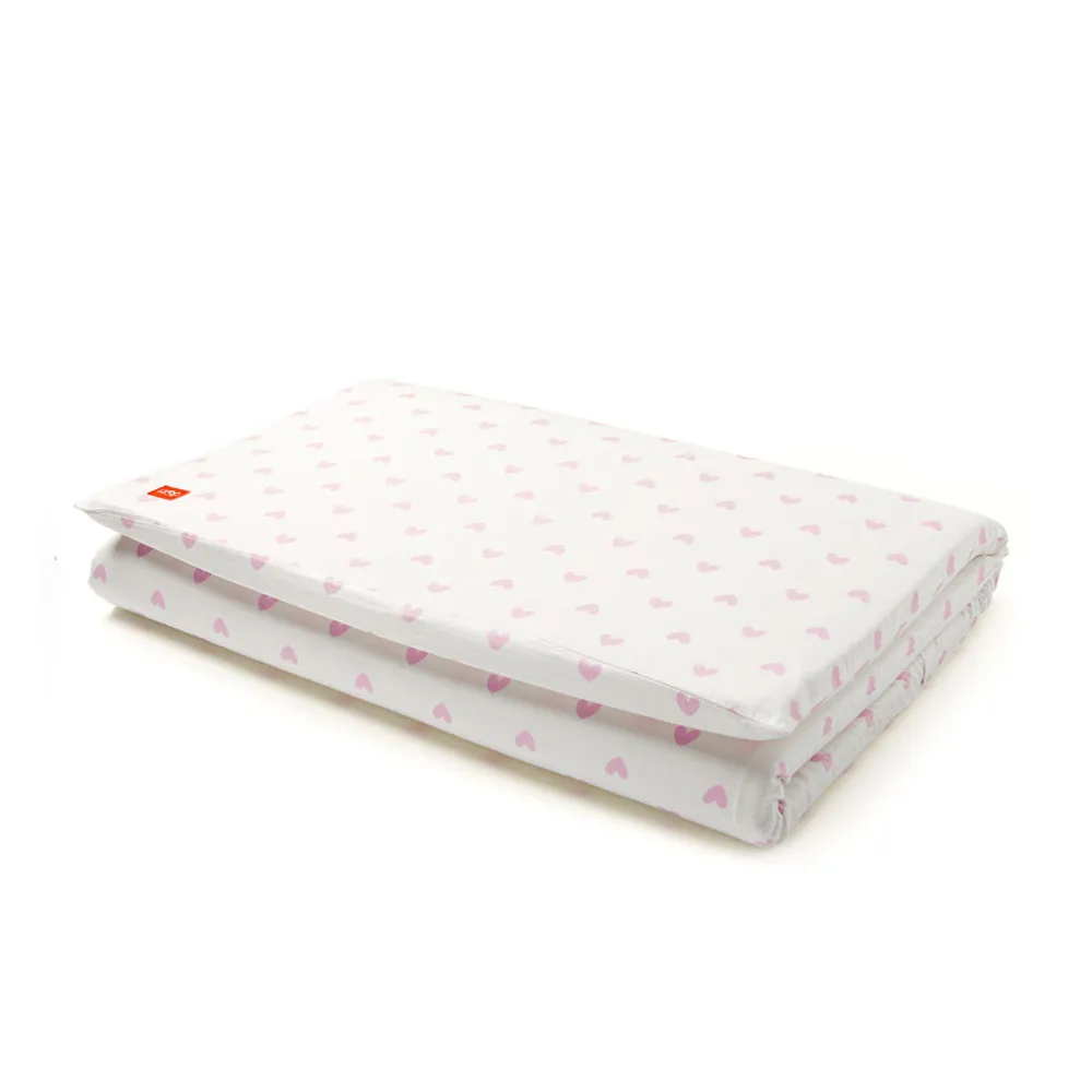 【mamaway 媽媽餵】愛心床墊套140x70cm  共2色(寢具/嬰兒床套/寶寶床包)