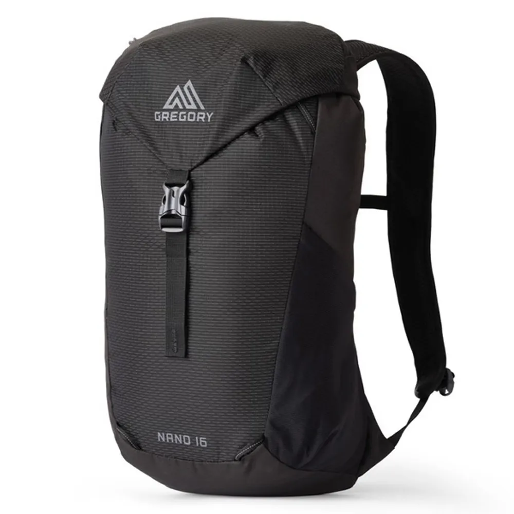 【Gregory】NANO 16L 多功能休閒後背包.雙肩背包.水袋背包.登山健行背包(153056-9974 光學黑)