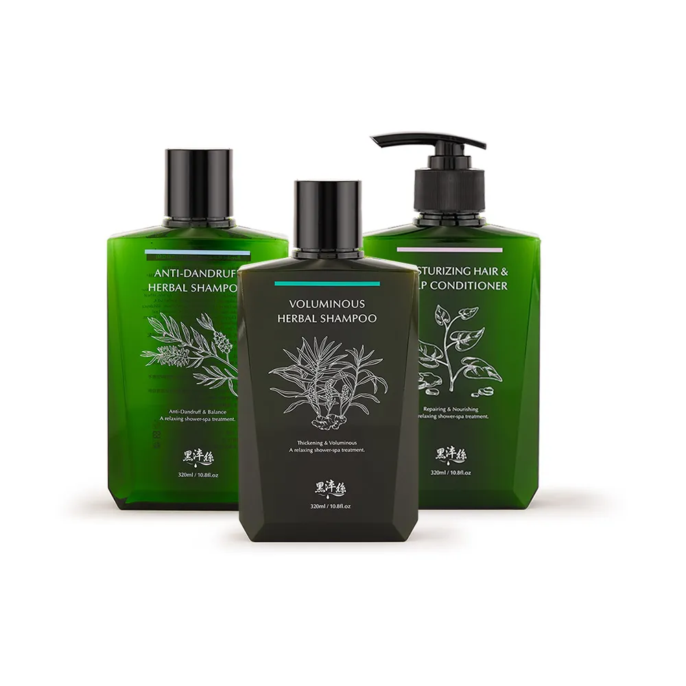 【黑淬絲】植萃賦活洗髮精/護髮素320mlx3瓶(任選)漢方控油/蜂膠草本/髮肌護髮乳)