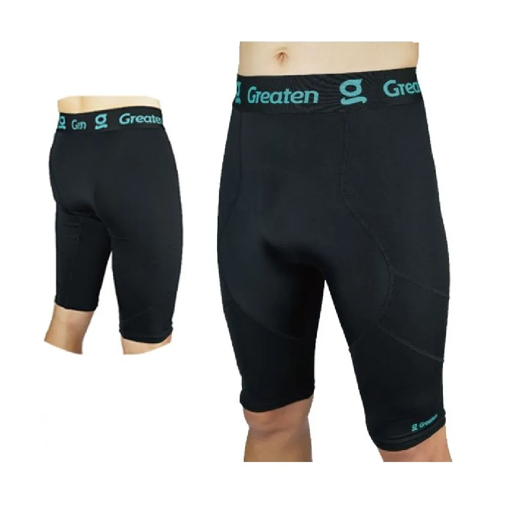 【海夫健康生活館】Greaten 極騰護具 機能壓縮 5分褲 XS(0003PA)