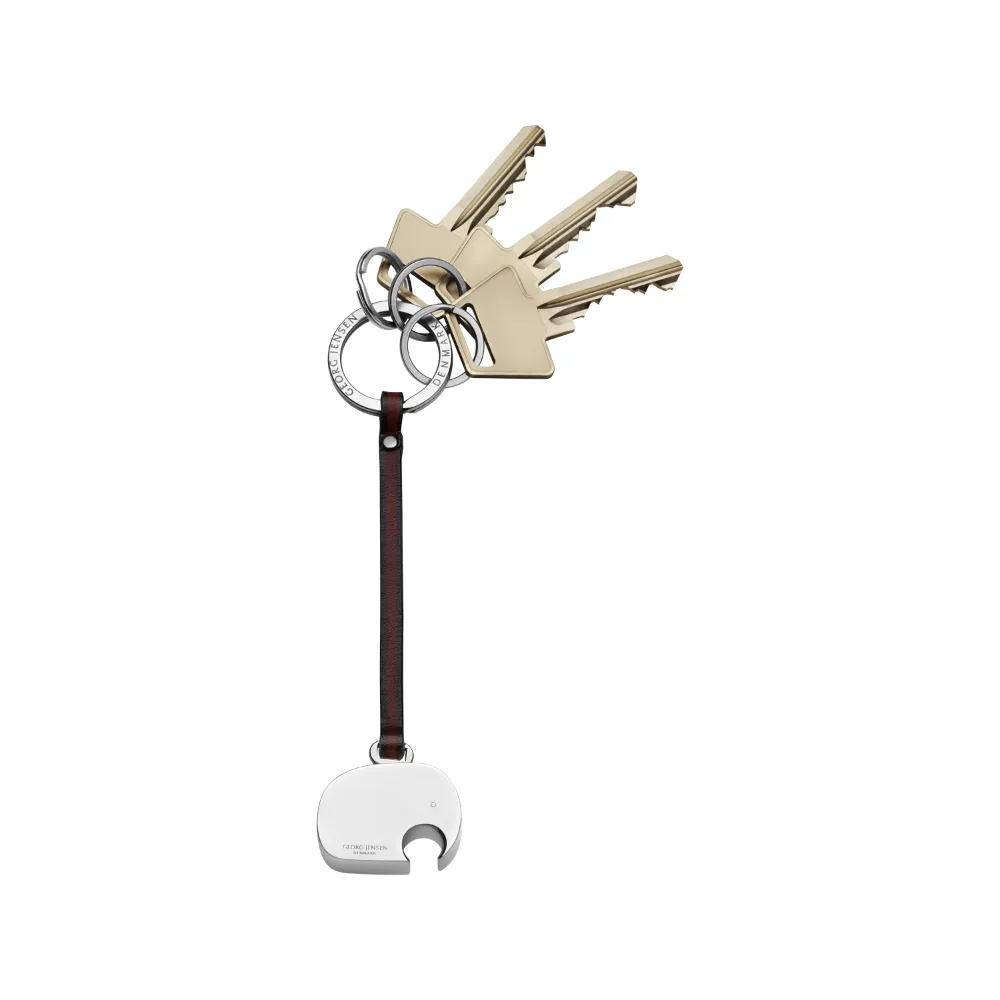 【Georg Jensen 喬治傑生】ELEPHANT 鑰匙圈(皮革 鋁質)
