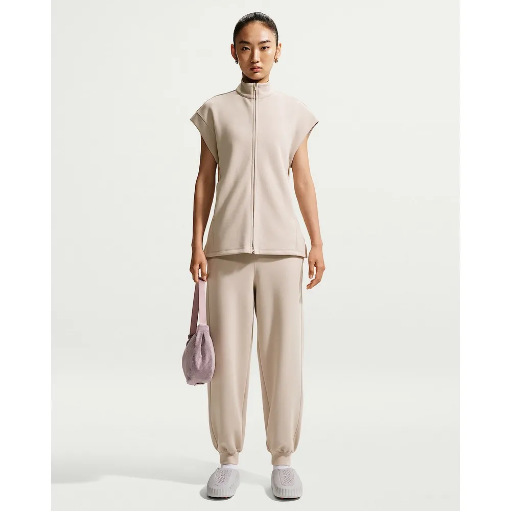 【NIKE 耐吉】休閒外套 女 AS W NK DF 24.7 IS FZ TUNIC 運動 休閒 Dri-FIT 快乾 無袖 米白 (IQ7052236)