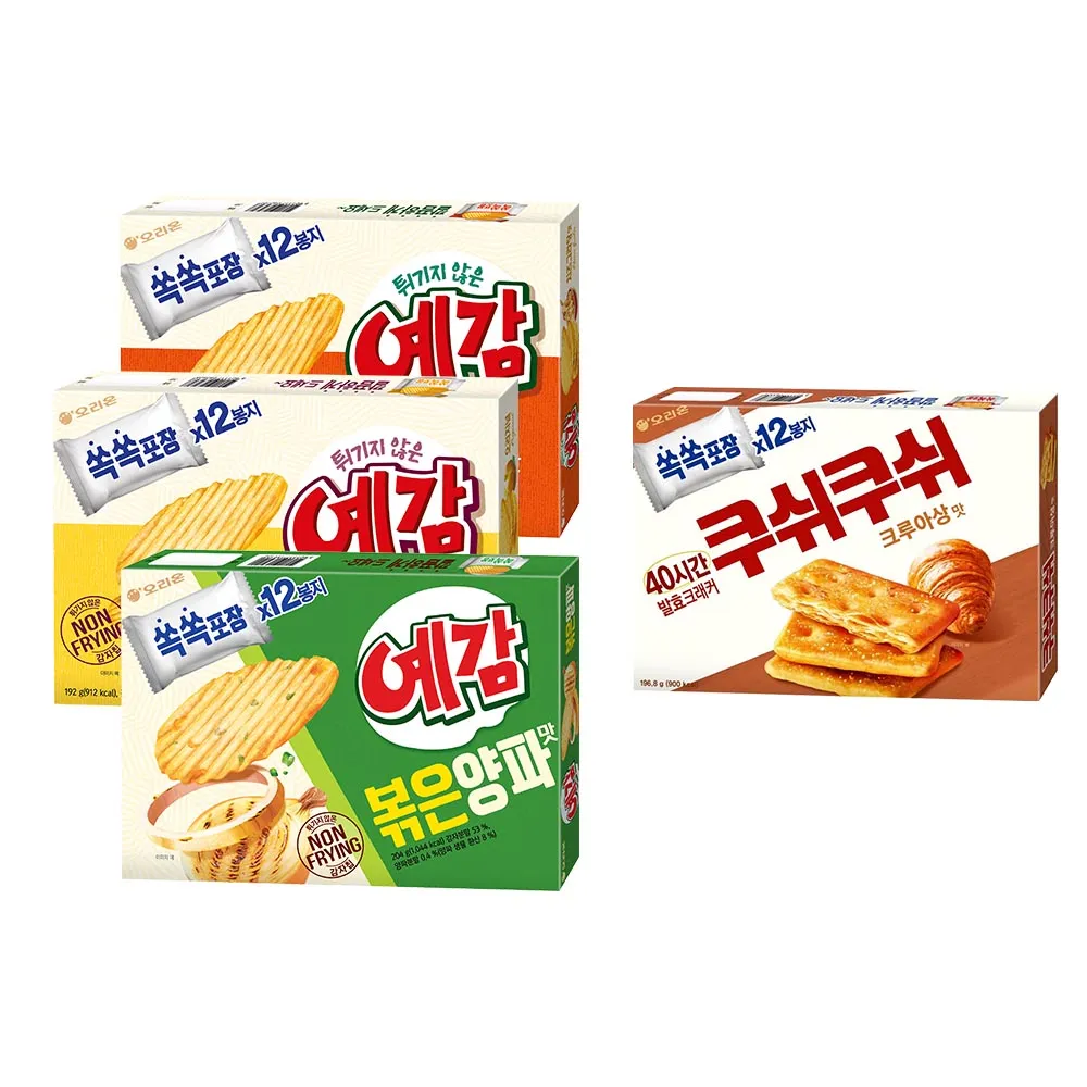 【好麗友】預感洋芋片+千層酥打餅乾大包裝4件組(預感任選3盒+千層酥打1盒)