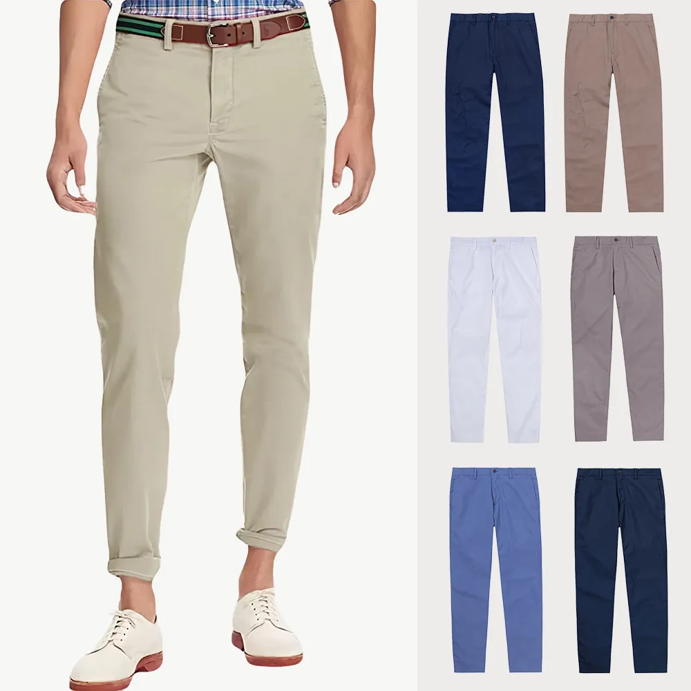 【RALPH LAUREN】RL POLO 經典貼布文字休閒長褲-多色選(平輸品)
