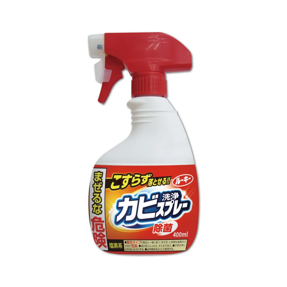 【第一石鹼】日本第一石鹼-浴廁免刷洗強效除霉去污除垢鹼性濃密泡沫噴霧清潔劑400ml/紅瓶(去霉廁所防霉除垢