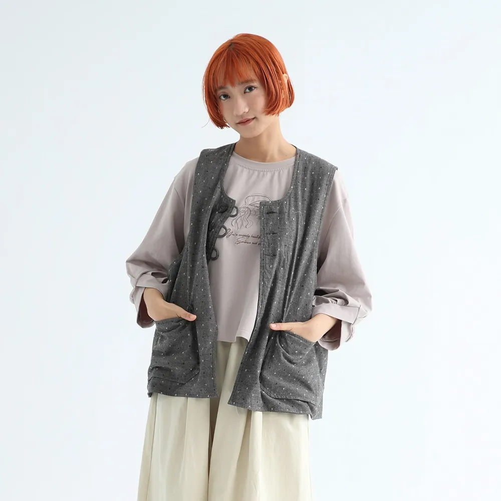 【PINK NEW GIRL】2WAY兩穿式森林系大口袋背心 Z3704AD(2色)
