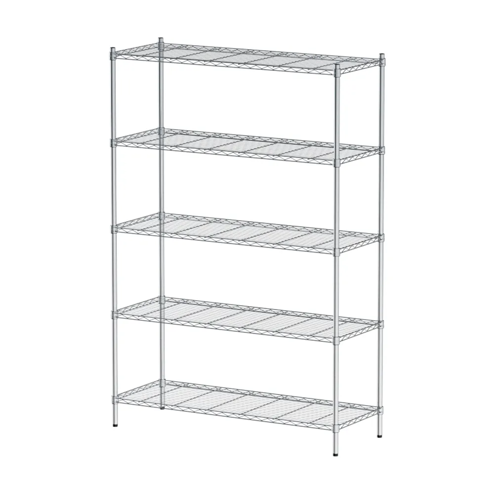 【dayneeds 日需百備】輕型 120x45x180公分 電鍍（鎖管）五層架(鐵力士架/收納層架/展示架/層架/鐵架)