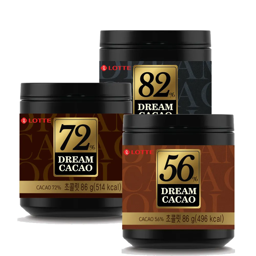 【Lotte 樂天】骰子巧克力6入組(86g/入  56%/72%/82%)