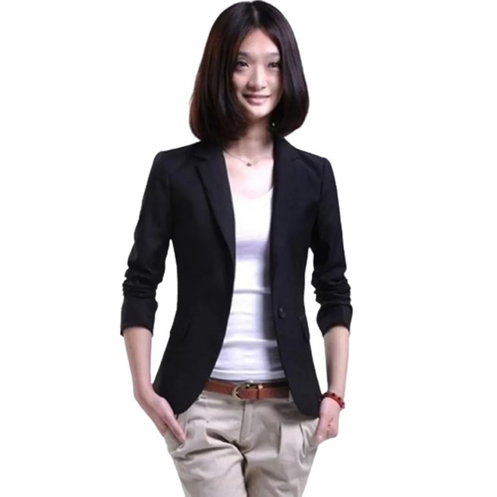 【米蘭精品】現貨限搶 西裝外套短版外套(簡約秋季韓版一粒扣女外套71n7)