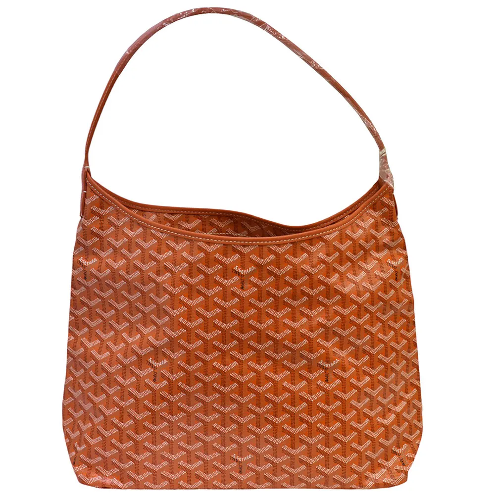 【GOYARD 高雅德】經典HOBO BAG系列印花防水帆布單肩購物包(橘色)『entrupy安心購』