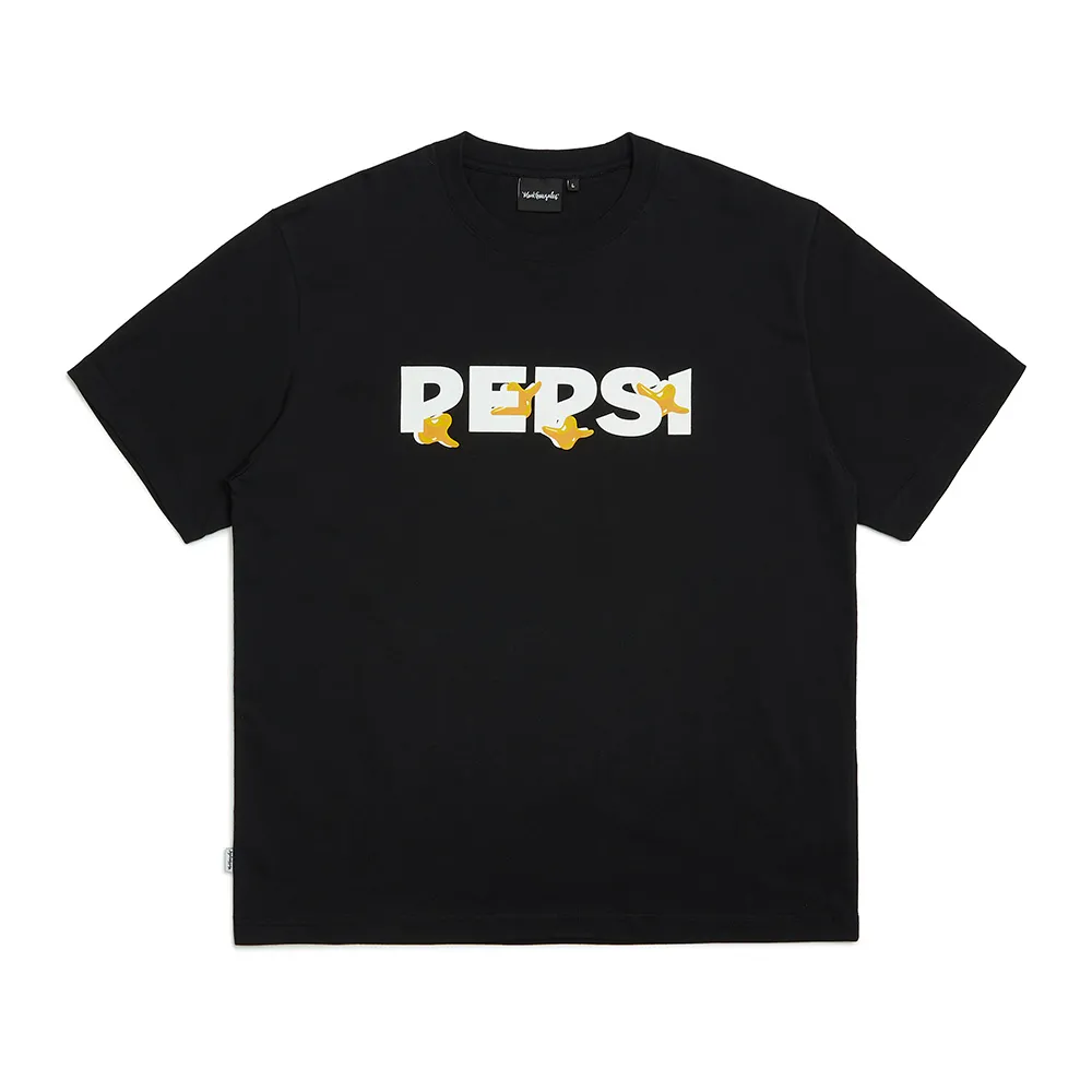 【Mark Gonzales】男女同款 MG X Pepsi 小天使與百事可樂 OG T恤-黑色(百事可樂聯名)