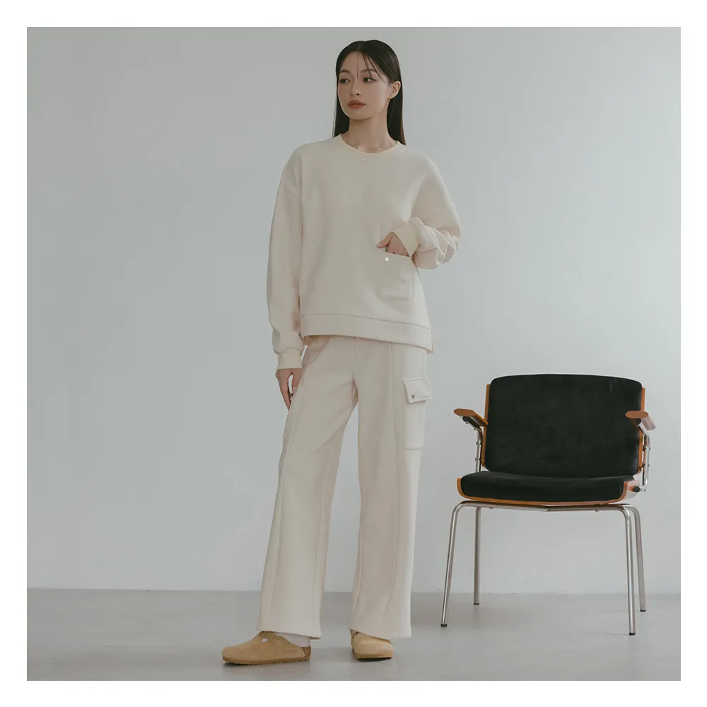 【MO-BO】M系列刷毛口袋大學T