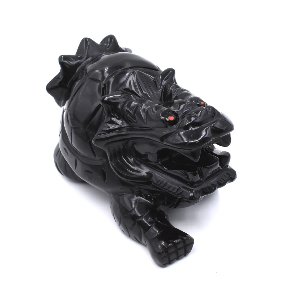 【鑫運來】◎避邪擋煞黑曜龍龜擺件(10cm)