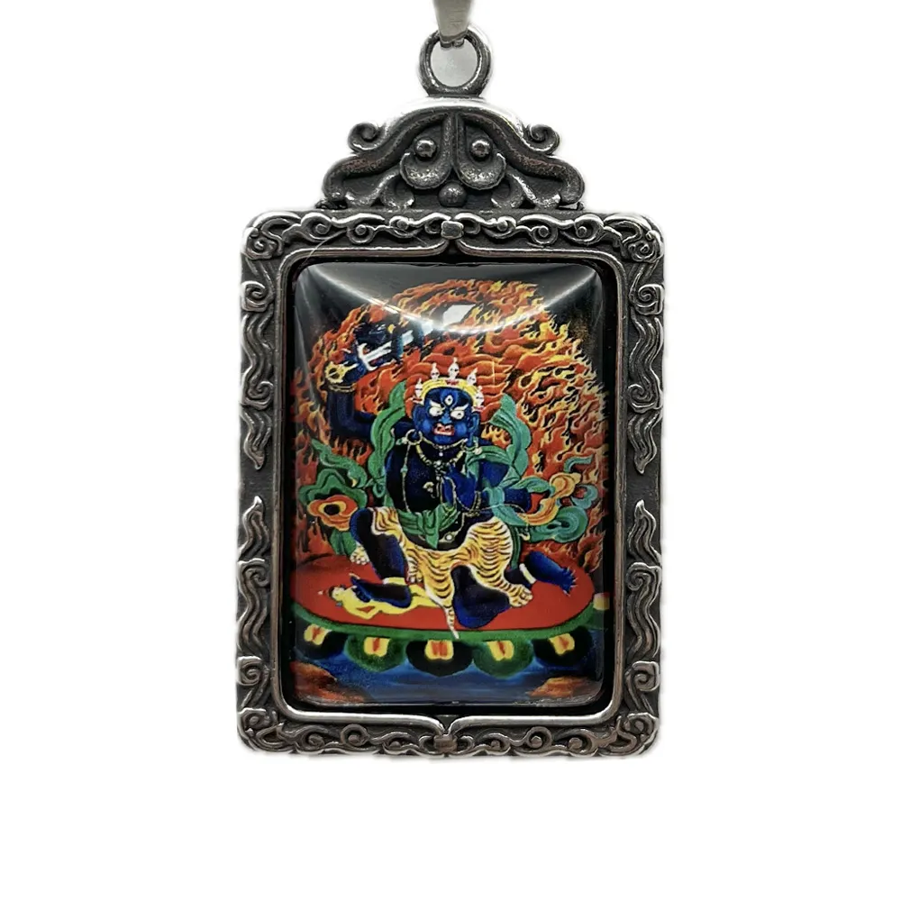 【藏古祥館】不動明王唐卡B0059(不動明王 唐卡 生肖屬雞 平安 吉祥)