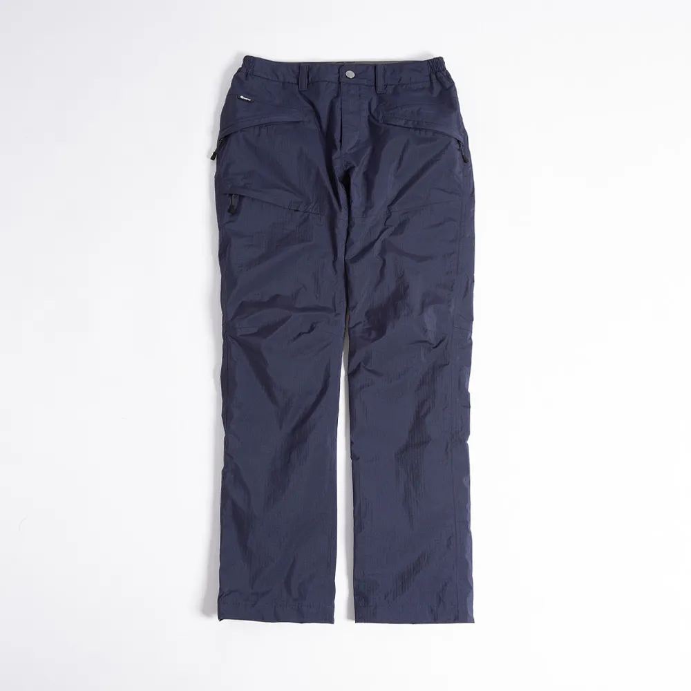 【ADISI】女防水防風透氣保暖長褲 AP2421027 午夜藍 S-2XL(內刷毛 防水透濕 超撥水)