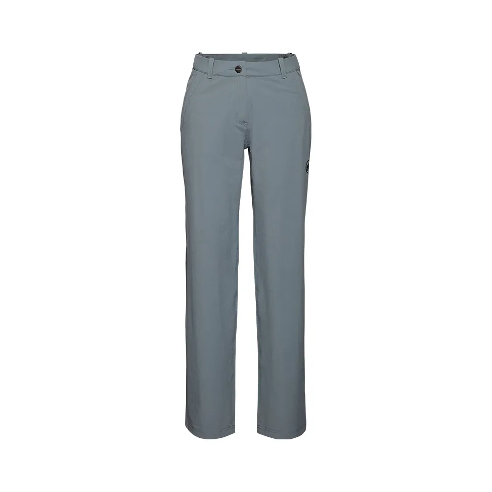 【Mammut 長毛象官方直營】Hiking V Pants Women 防曬彈性健行長褲 地層灰藍 女款 #1022-02530