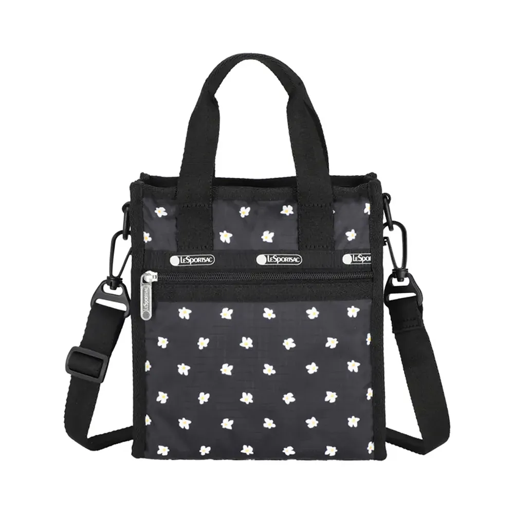 【Lesportsac】MINI N/S TOTE 迷你方型托特包 隨身小包 手提袋 送禮 禮物 推薦 女包(俏皮小雛菊)
